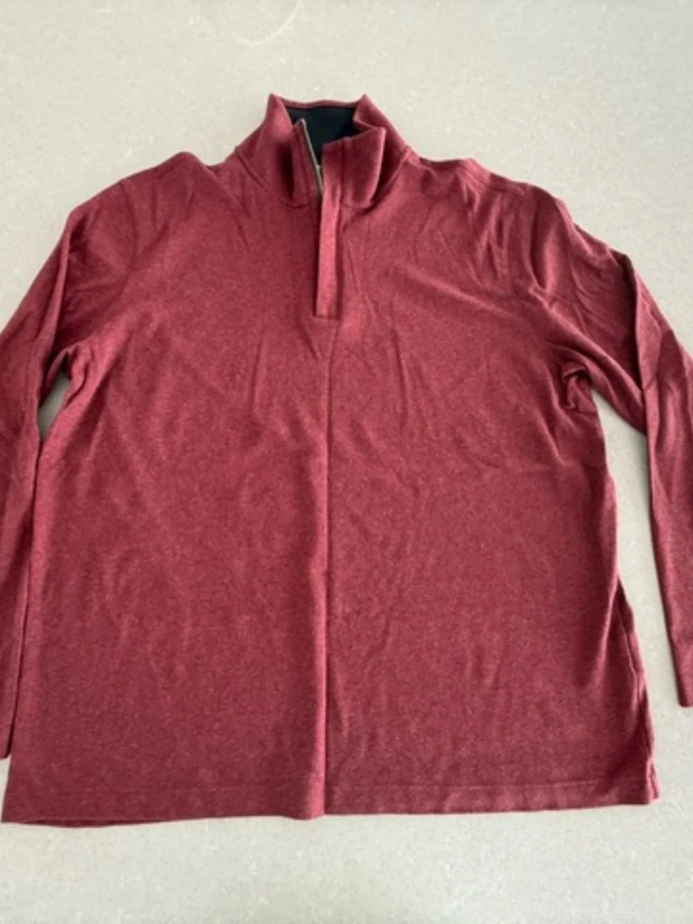 Men's XL Banana Republic Luxury Touch Half-Zip Maroon 1/4 Zip Shirt Barely worn